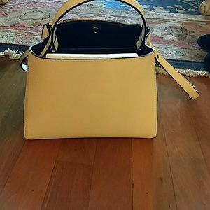 Cream zara handbag